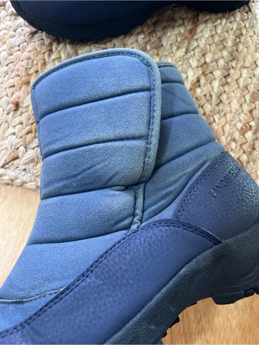 Lands' End Navy Kids Snow Boots